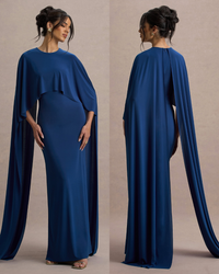 Padma | Draped Maxi Dress With Cape Sleeves