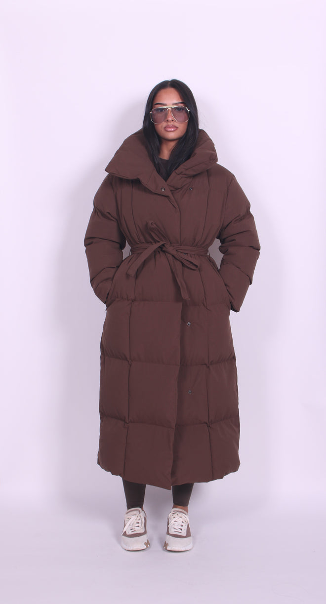 Longline puffer Brown