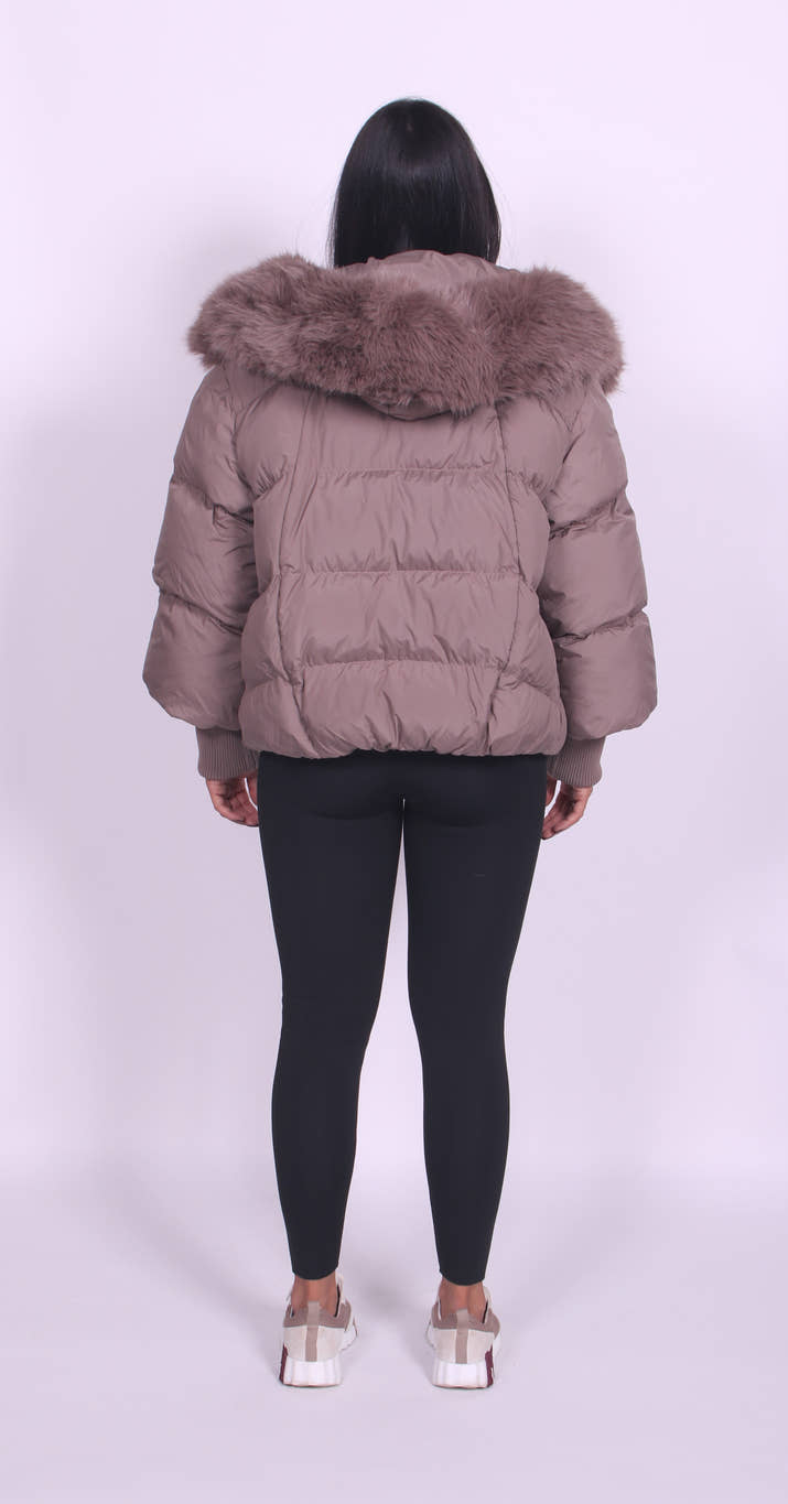 Luna puffer Taupe