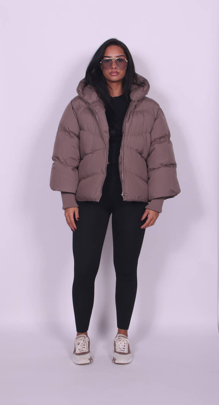 Luna puffer Taupe