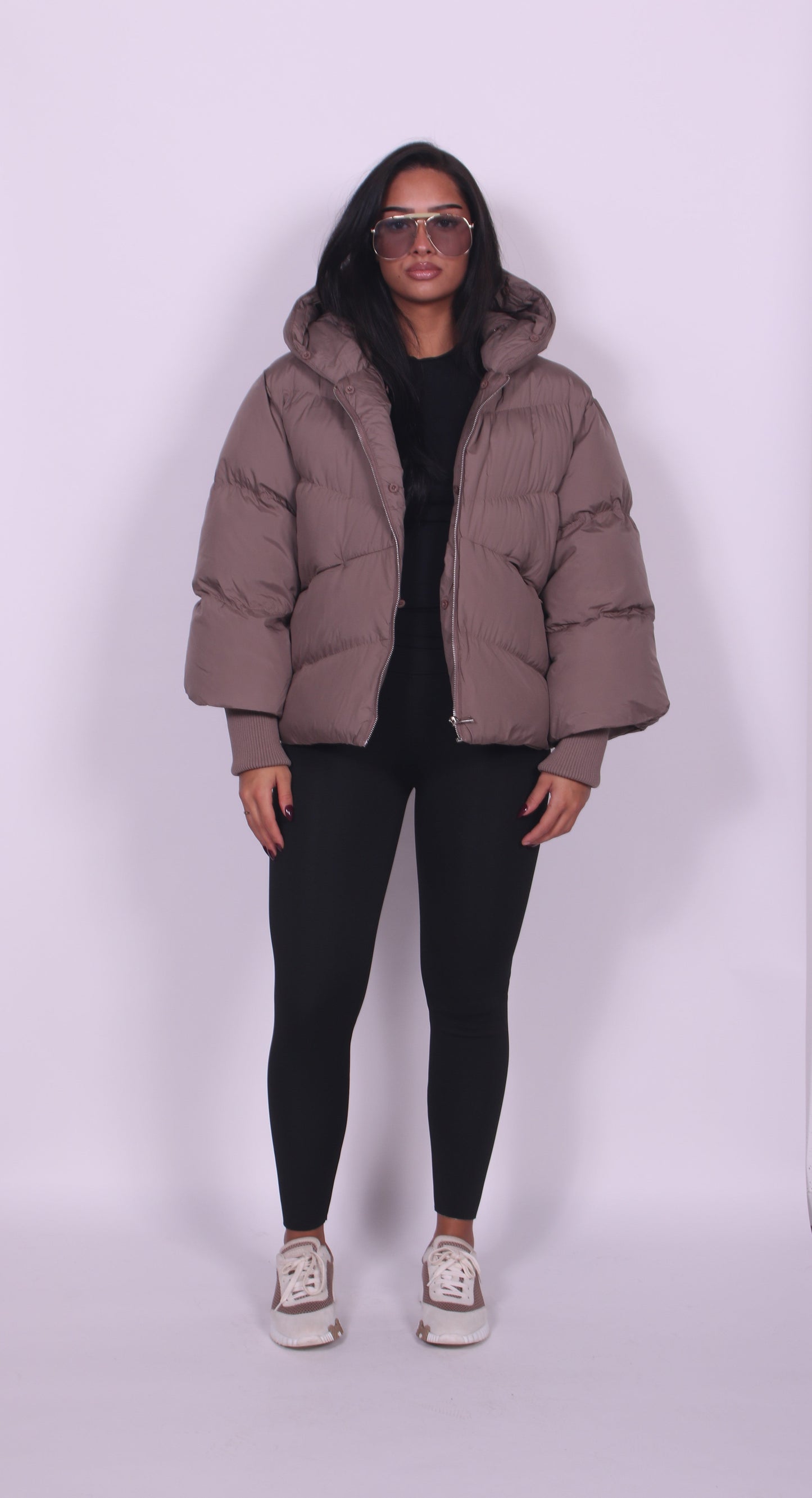 Luna puffer Taupe
