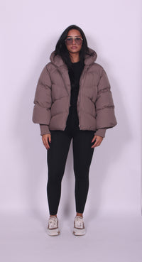 Luna puffer Taupe