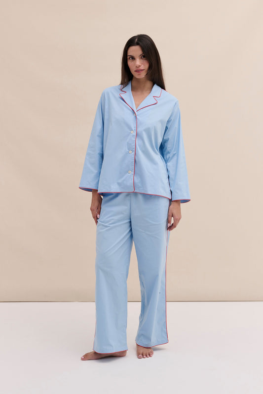 402 Long Pyjama Set Blue