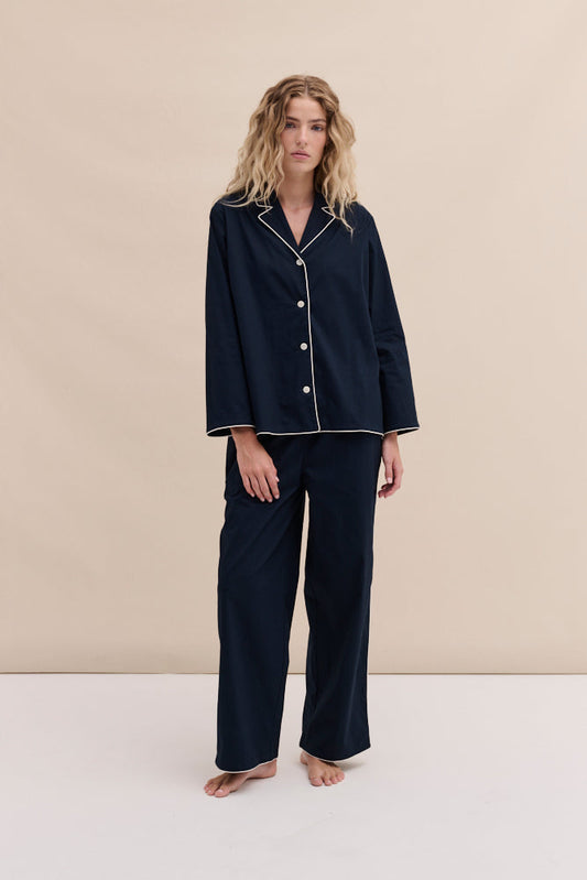 402 Long Pyjama Set Navy