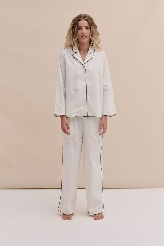 402 Long Pyjama Set Cream