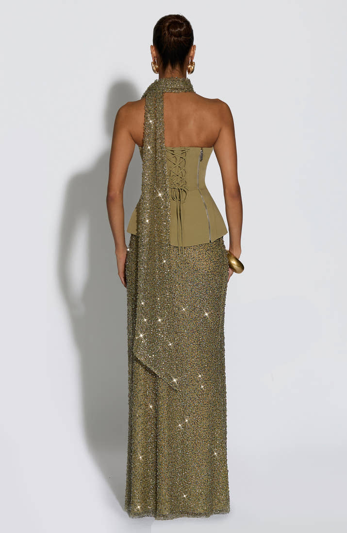 Allaire Maxi Skirt - Sage