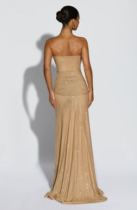 Paula Maxi Dress - Gold Sparkle